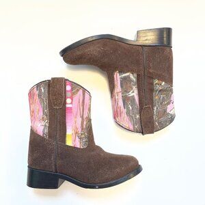 Masterson Boot Co. Youth Camo Cowboy Boots, Size 6.5
